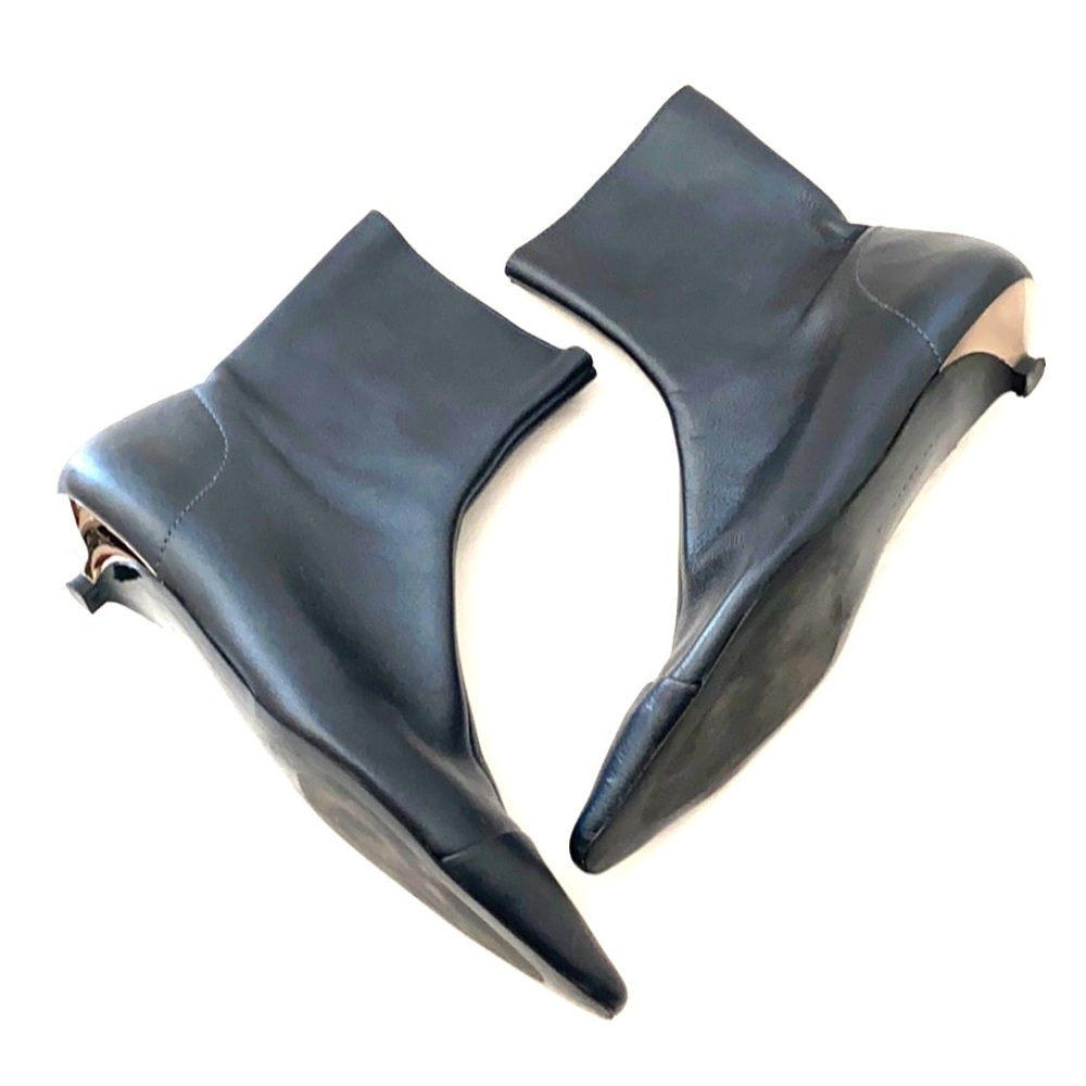 Zara dark blue booties with silver heal